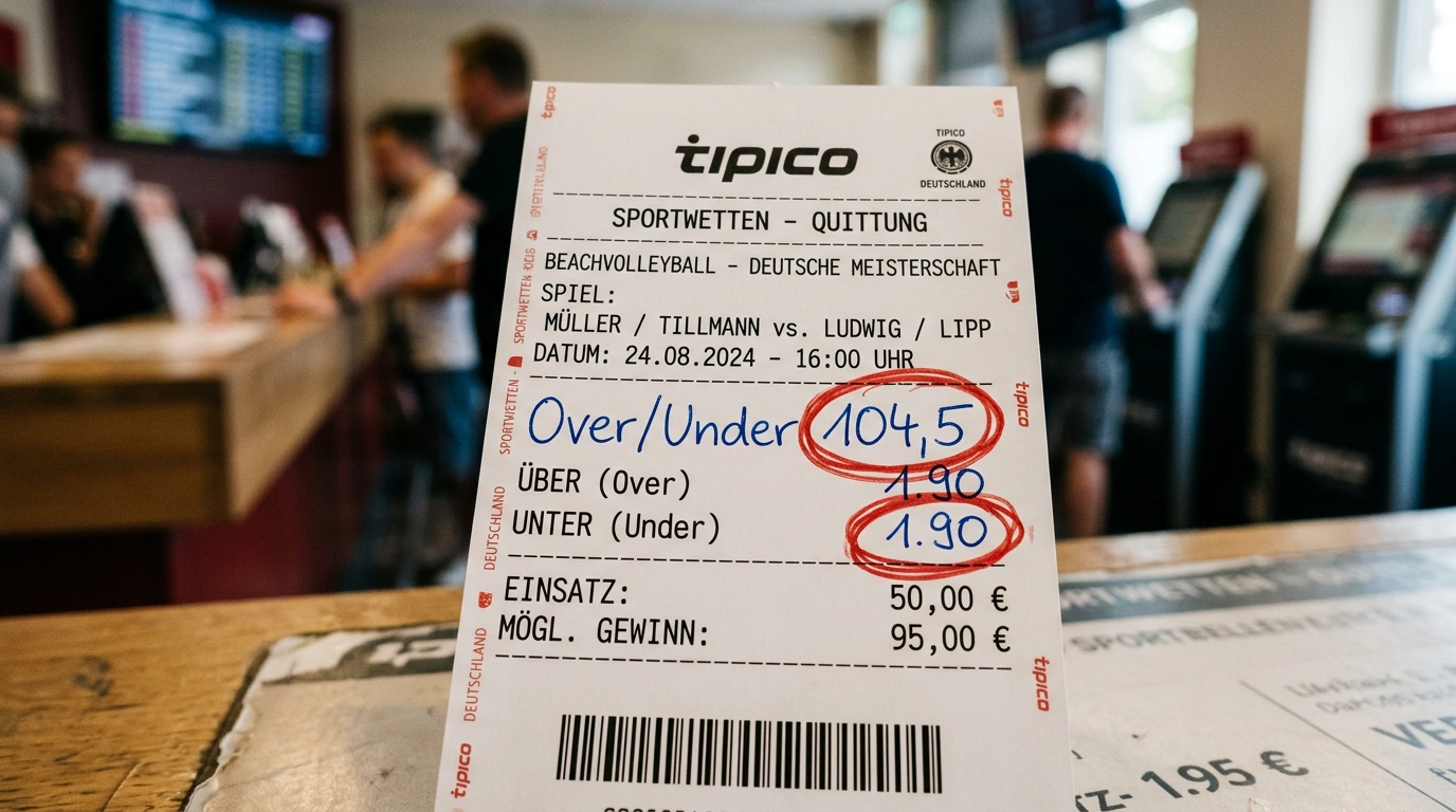 Over/Under-Linien beim Beachvolleyball, typische Gesamtpunkte zwischen 100 und 130 erklärt