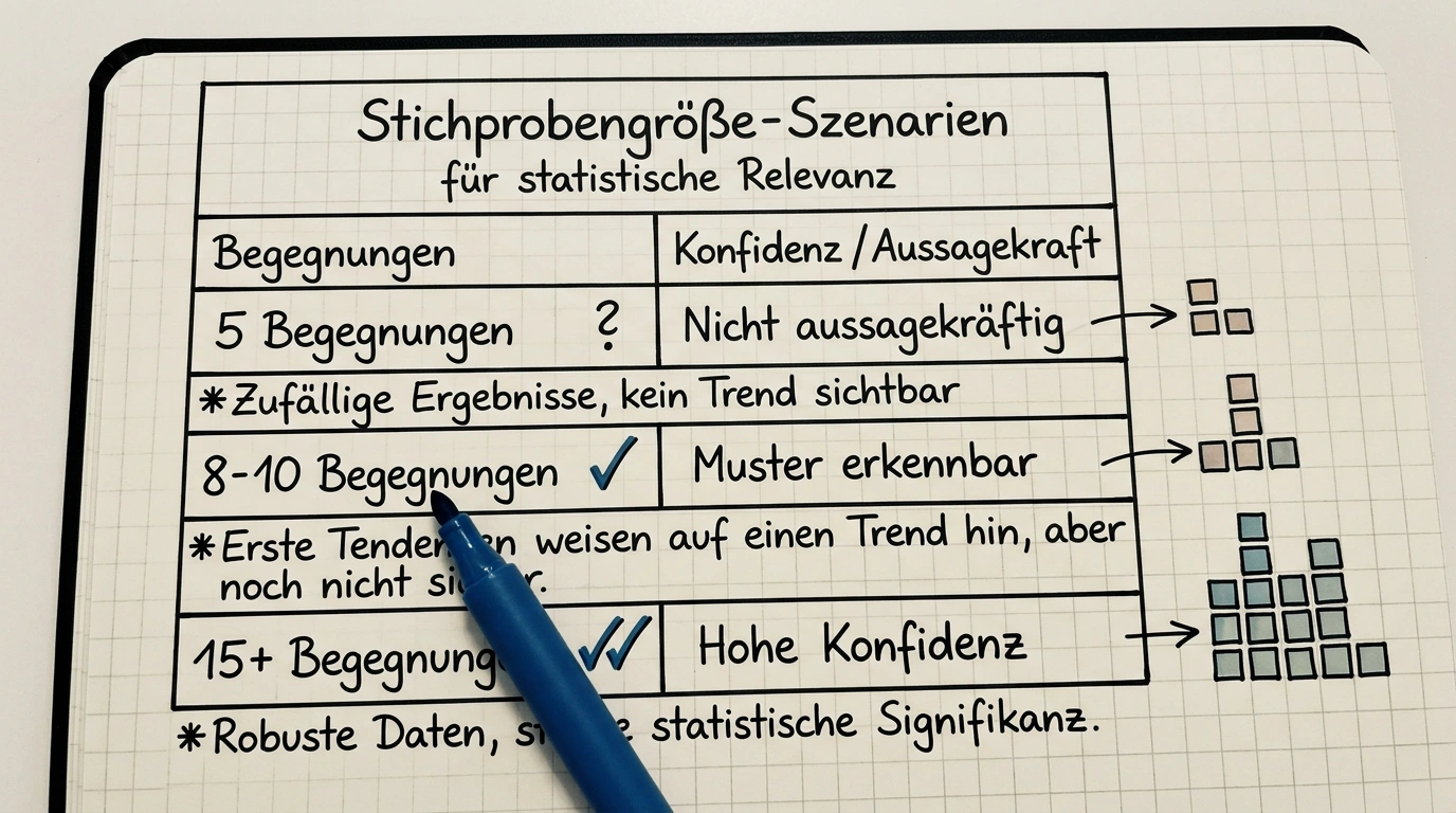 Statistische Stichprobengröße bei Volleyball H2H: Mindestanzahl von Begegnungen für aussagekräftige Analyse