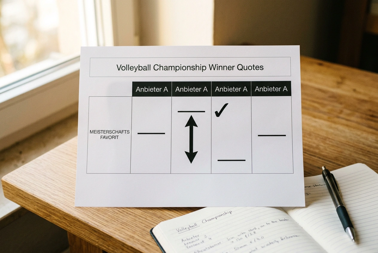 Volleyball Outright Quoten vergleichen über mehrere Anbieter für optimale Langzeitwette auf Turniersieger