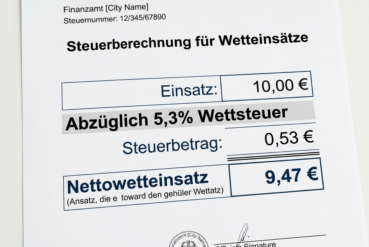Wettsteuer 5,3 Prozent Einsatz Deutschland Volleyball Wetten Nettorendite Berechnung Fehler
