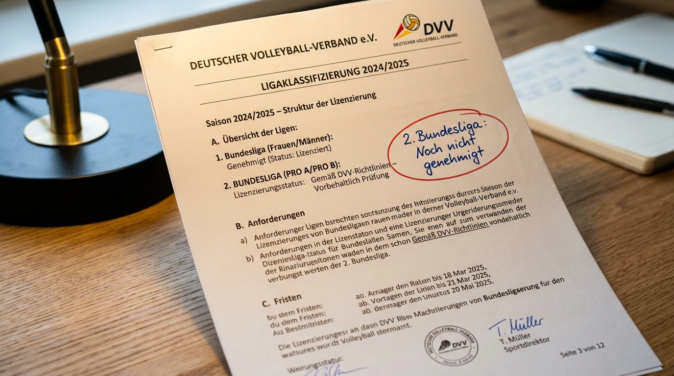 Status der 2. Volleyball Bundesliga bei der GGL-Sportereignisse-Liste in Deutschland