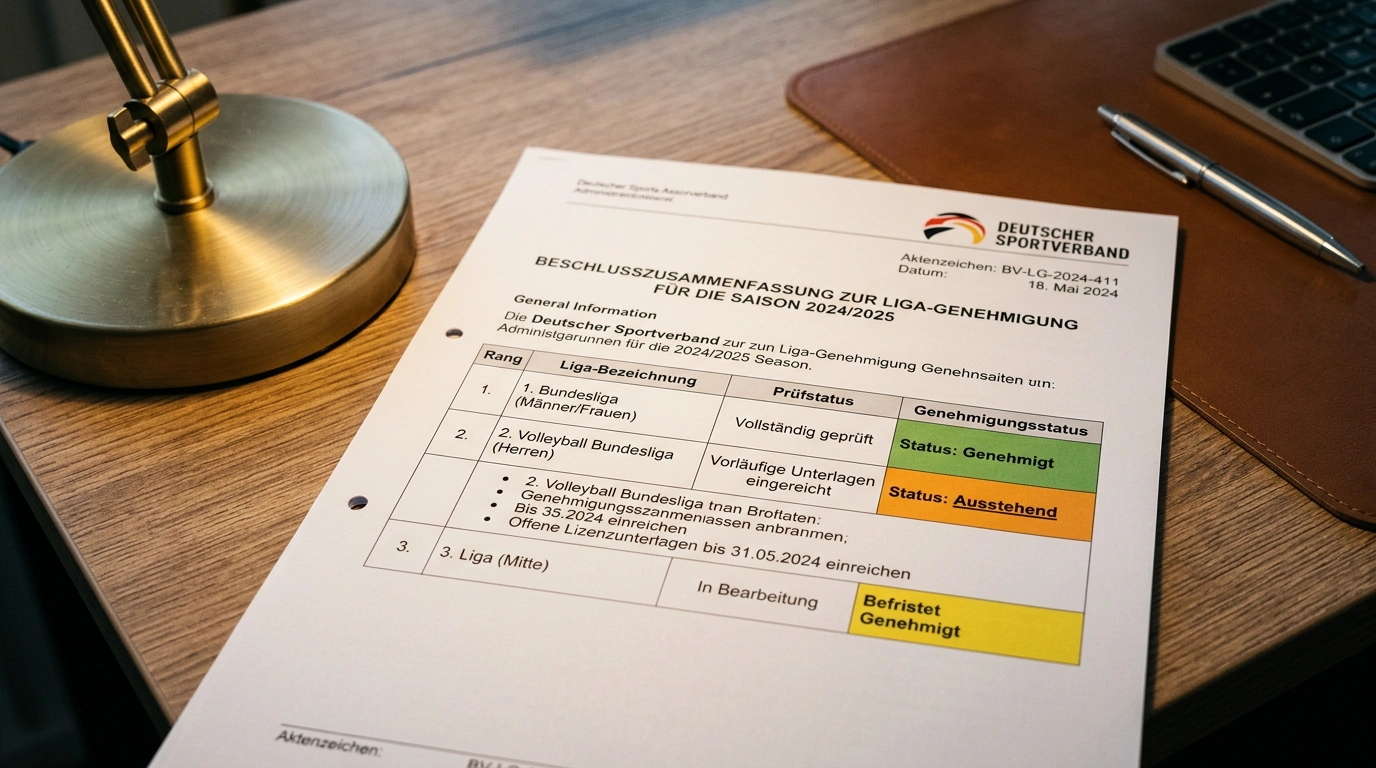 Status der 2. Volleyball Bundesliga auf der GGL-Sportereignisse-Liste in Deutschland